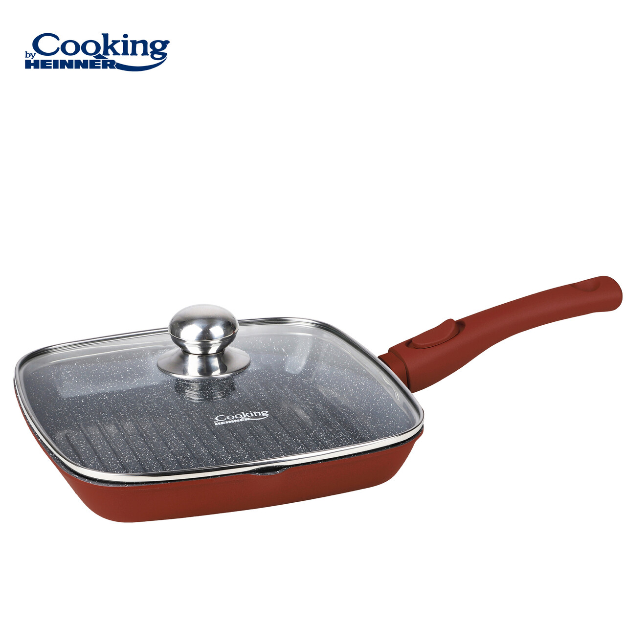 Tigaie grill cu capac Cooking by Heinner, Calabria, 28x4 cm, aluminiu, multicolor - imagine 7